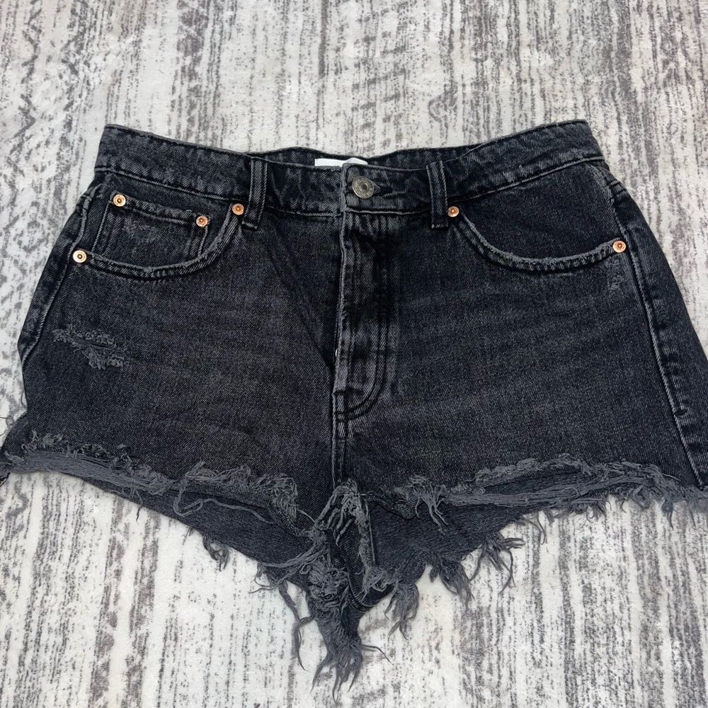 Women's Black Denim Shorts